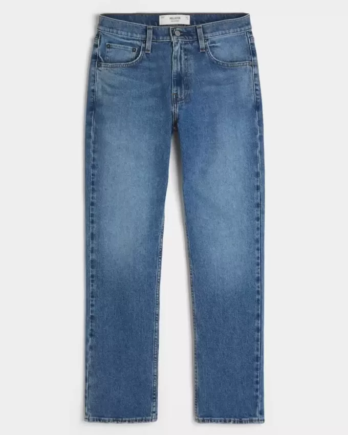 Jeans slim dritti lavaggio medio