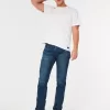 Jeans slim dritti lavaggio scuro