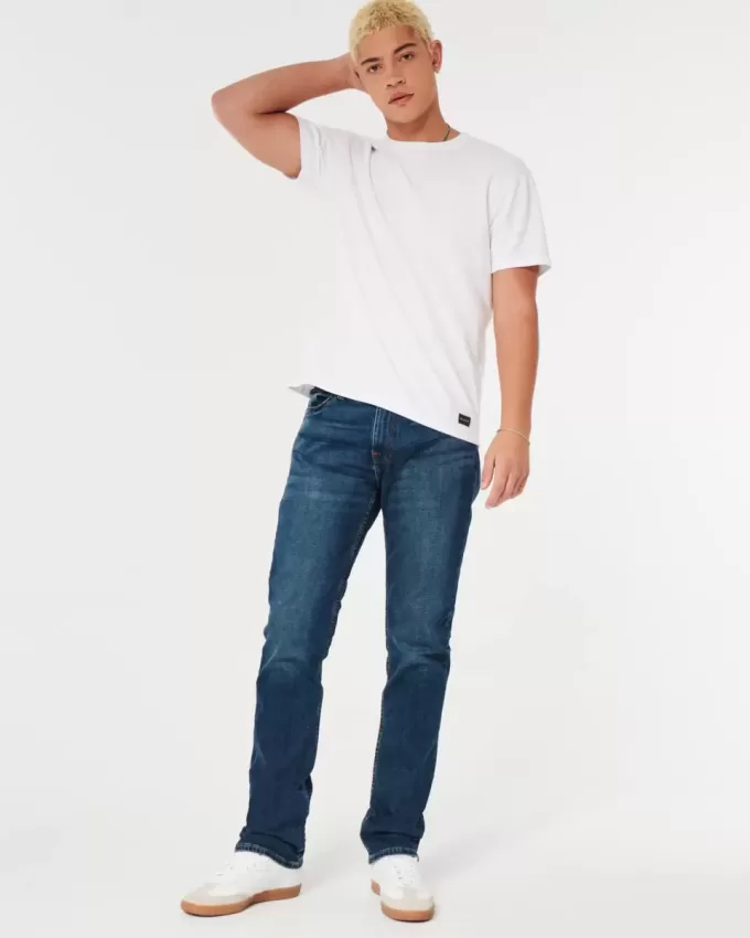 Jeans slim dritti lavaggio scuro