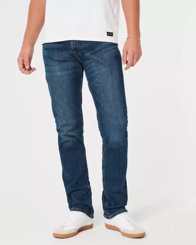Jeans slim dritti lavaggio scuro