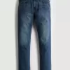 Jeans slim dritti lavaggio scuro