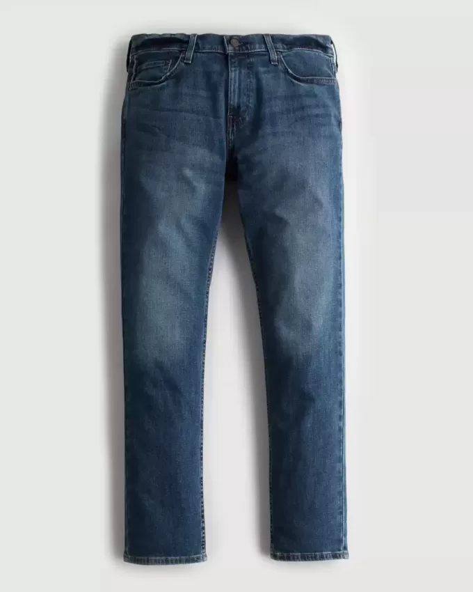 Jeans slim dritti lavaggio scuro