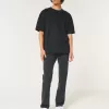 Jeans slim dritti neri lavati