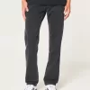 Jeans slim dritti neri lavati