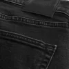 Jeans slim dritti neri lavati