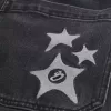 Jeans super larghi con grafica a stella nera lavata