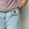 Jeans super larghi con grafica astronauta lavaggio chiaro