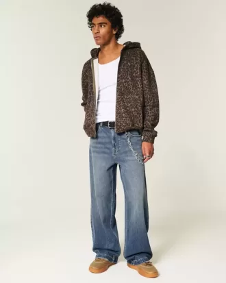Jeans super larghi con grafica Dice Wash scuro