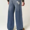 Jeans super larghi con grafica Dice Wash scuro