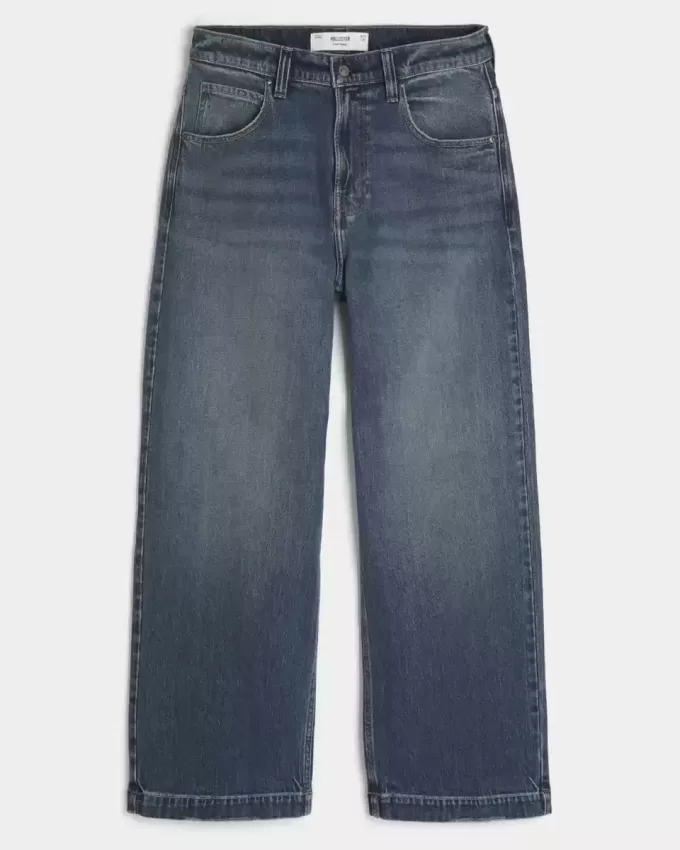 Jeans super larghi con grafica Dice Wash scuro