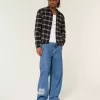 Jeans super larghi con grafica NYC e lavaggio medio