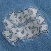 Jeans super larghi con grafica NYC e lavaggio medio