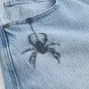 Jeans super larghi con grafica Spider Wash Light
