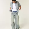 Jeans super larghi da pittore con lavaggio medio