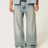 Jeans super larghi da pittore con lavaggio medio