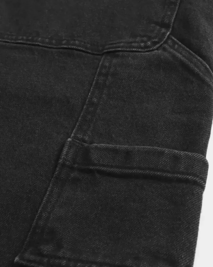 Jeans super larghi da pittore neri lavati