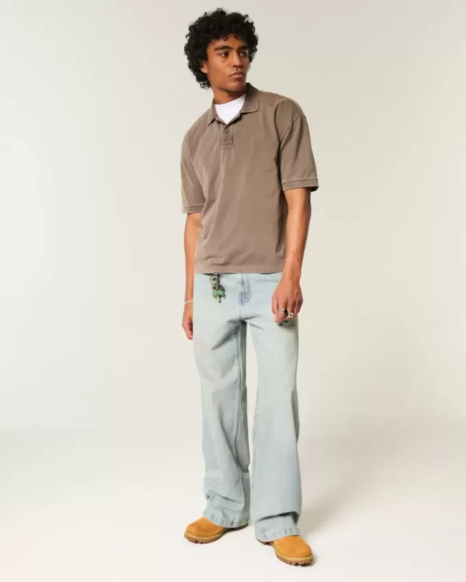 Jeans super larghi lavaggio chiaro