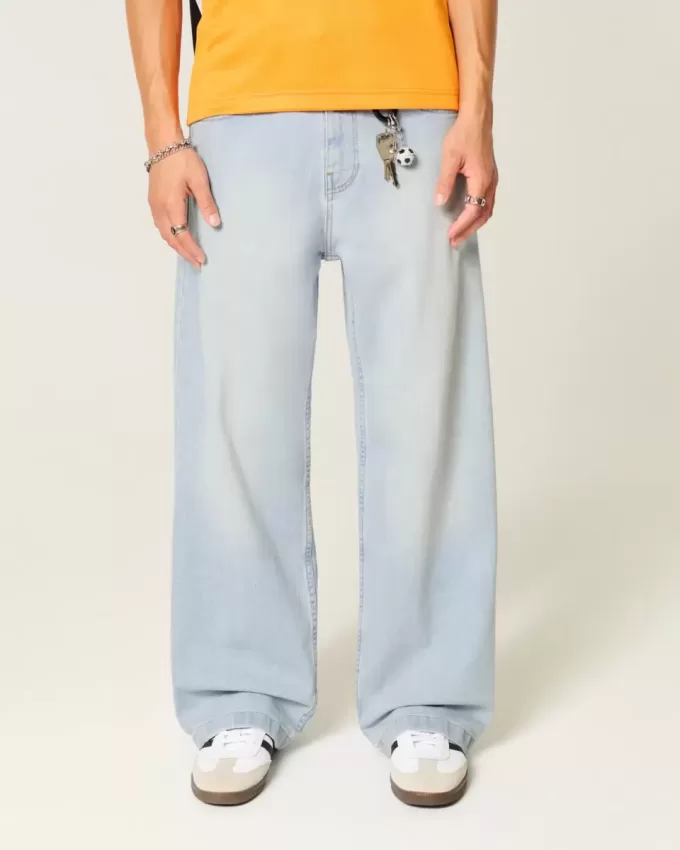 Jeans super larghi lavaggio chiaro