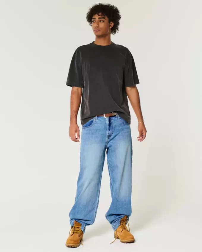 Jeans super larghi lavaggio medio