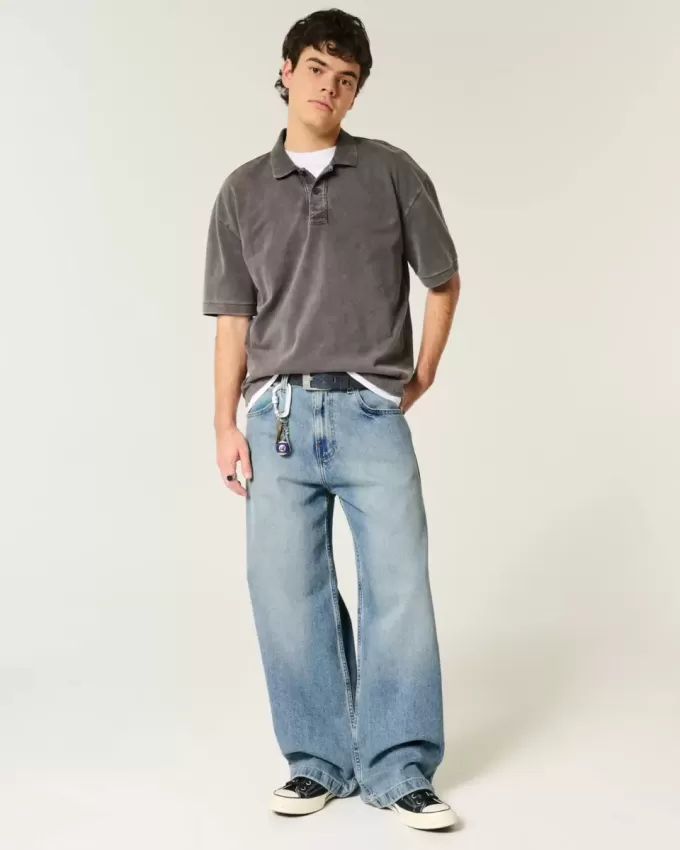 Jeans super larghi lavaggio medio