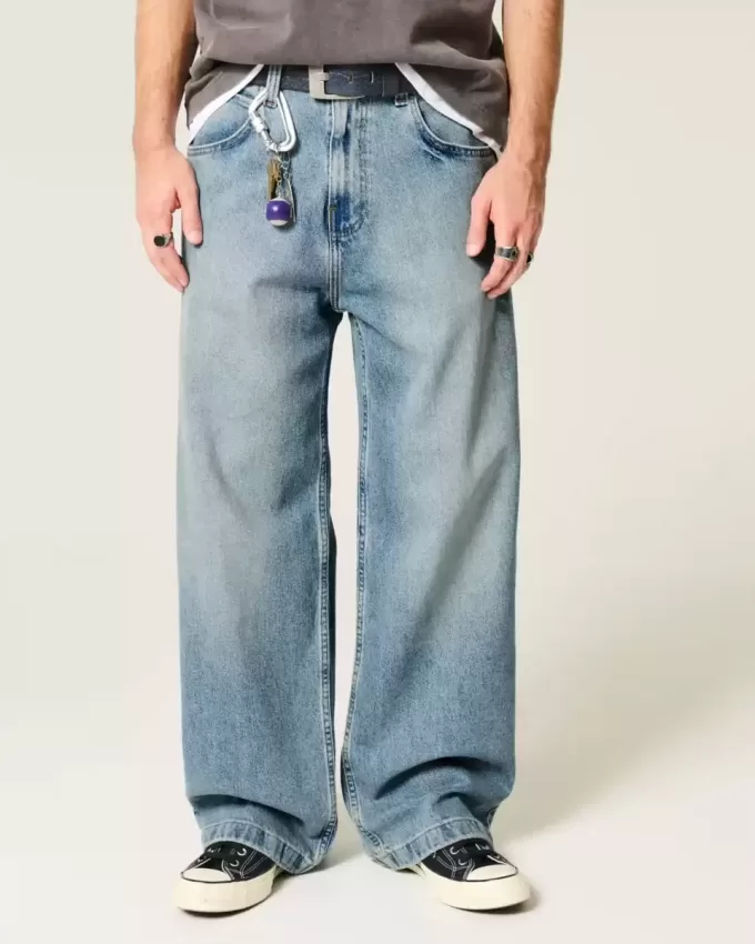 Jeans super larghi lavaggio medio