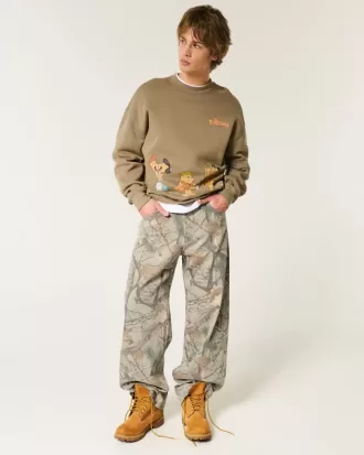Jeans super larghi mimetici