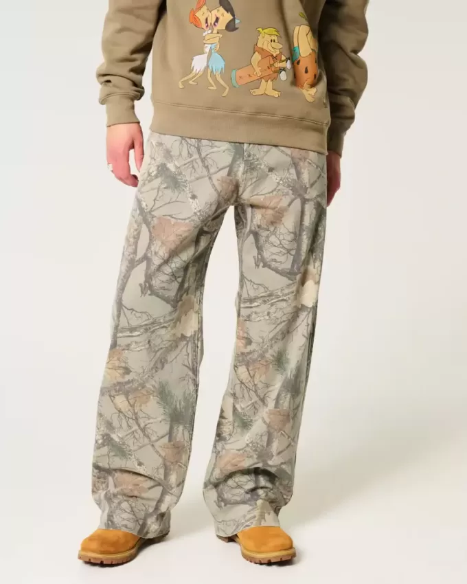 Jeans super larghi mimetici