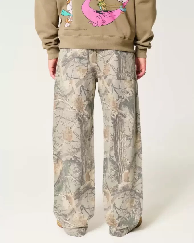 Jeans super larghi mimetici