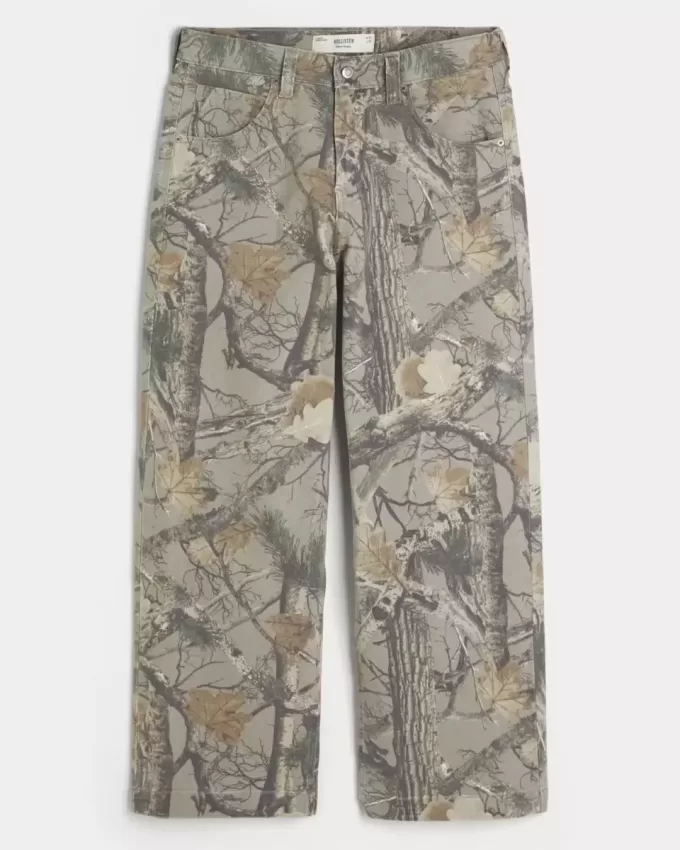 Jeans super larghi mimetici