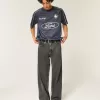 Jeans super larghi neri lavati
