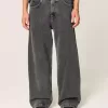 Jeans super larghi neri lavati