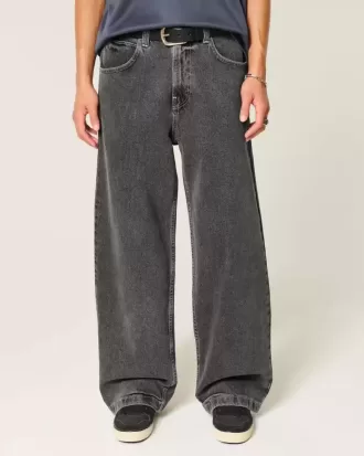 Jeans super larghi neri lavati
