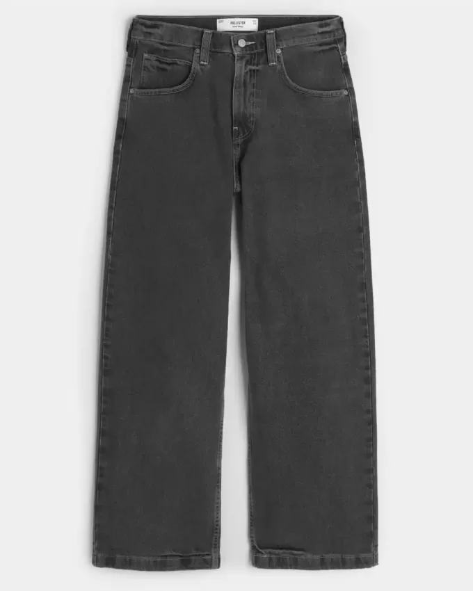 Jeans super larghi neri lavati