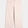Jeans super larghi rosa a vita bassa