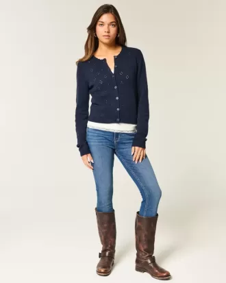 Jeans super skinny a vita alta lavaggio scuro