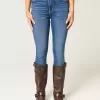 Jeans super skinny a vita alta lavaggio scuro