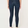 Jeans super skinny a vita alta lavaggio scuro