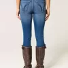 Jeans super skinny a vita alta lavaggio scuro