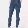 Jeans super skinny a vita alta lavaggio scuro
