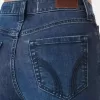 Jeans super skinny a vita alta lavaggio scuro