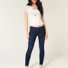 Jeans super skinny a vita bassa lavaggio scuro