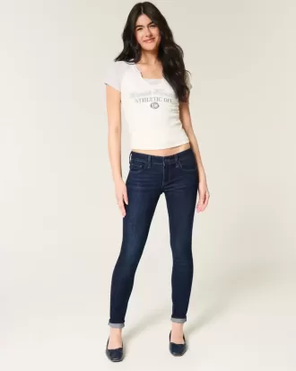 Jeans super skinny a vita bassa lavaggio scuro
