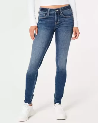Jeans super skinny a vita bassa lavaggio scuro