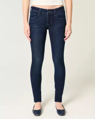 Jeans super skinny a vita bassa lavaggio scuro
