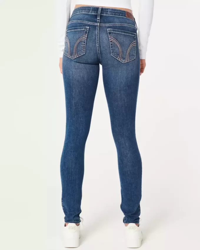Jeans super skinny a vita bassa lavaggio scuro