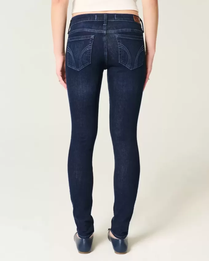 Jeans super skinny a vita bassa lavaggio scuro