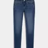 Jeans super skinny a vita bassa lavaggio scuro