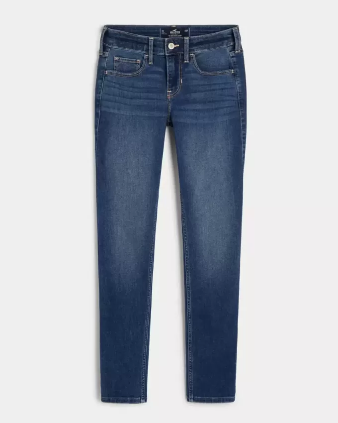 Jeans super skinny a vita bassa lavaggio scuro