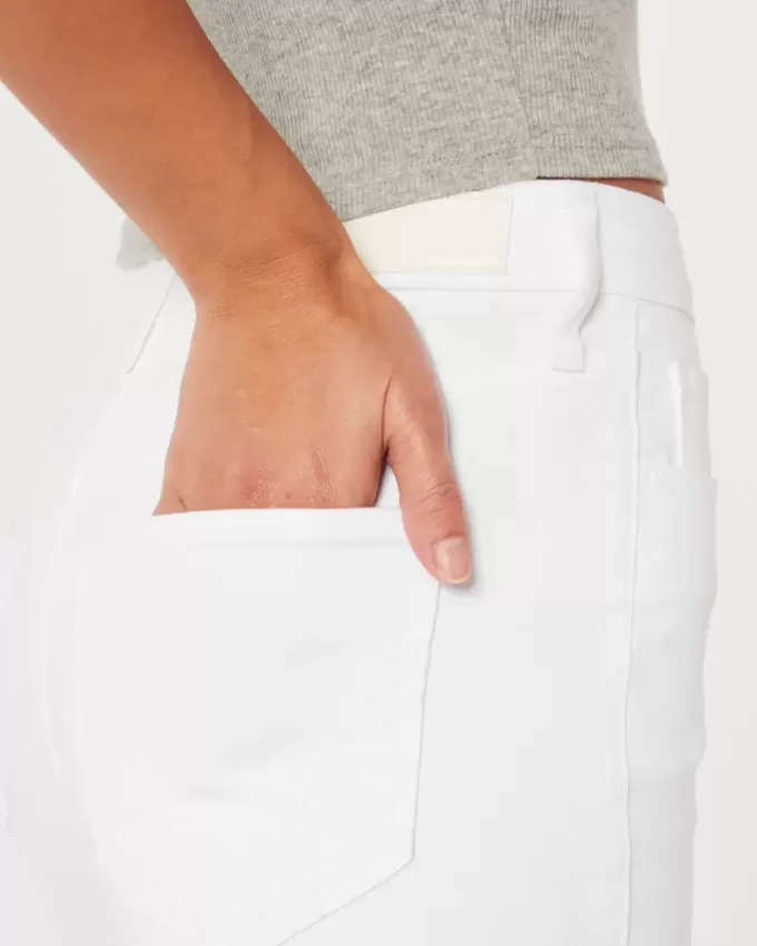 Jeans super skinny bianchi a vita alta