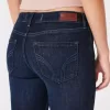 Jeans super skinny lavaggio scuro a vita bassa curvy